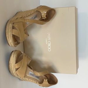 Jimmy Choo Tan Platform Wedge